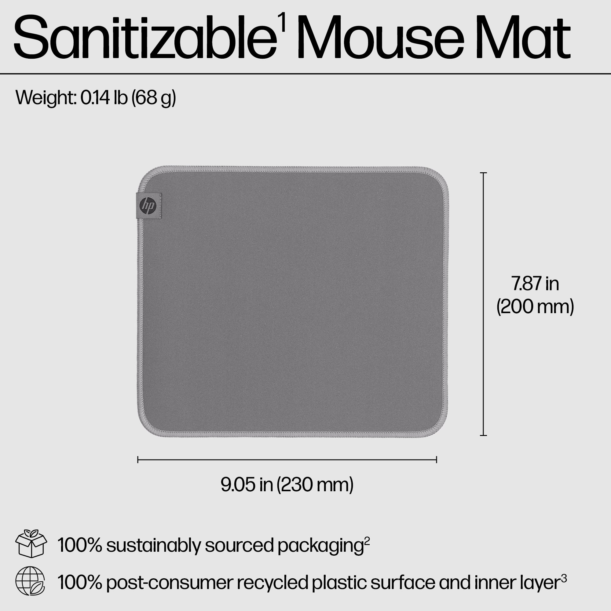 HP 100 Sanitizable Mouse Pad