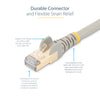 StarTech.com 1m CAT6a Ethernet Cable - 10 Gigabit Shielded Snagless RJ45 100W PoE Patch Cord - 10GbE STP Network Cable w/Strain Relief - Grey Fluke Tested/Wiring is UL Certified/TIA