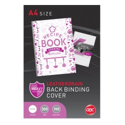 Bic Binding Covers Ibico A4 300GSM Leathergrain White PK100 (Each)