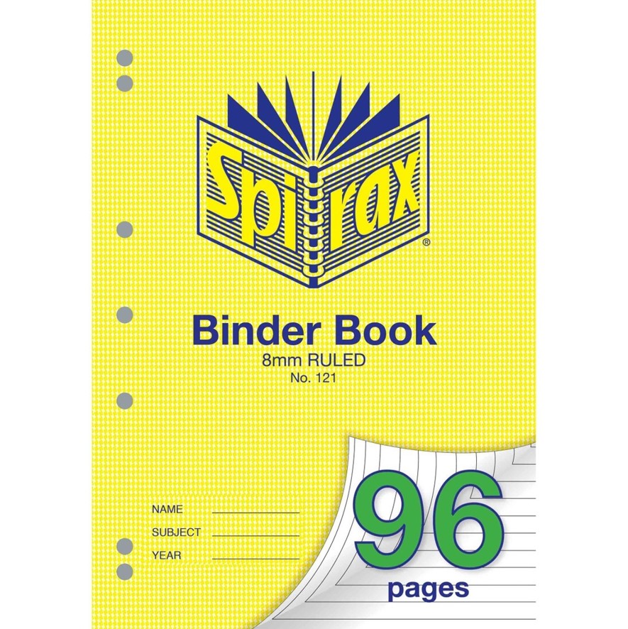 Binder Book Spirax A4 121 8mm Ruled 96-page (Each)