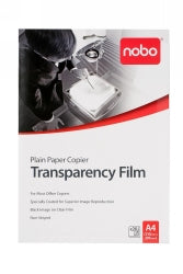 Transparency Film Nobo A4 Plain Copier PP100C-20 PK20 (Each)
