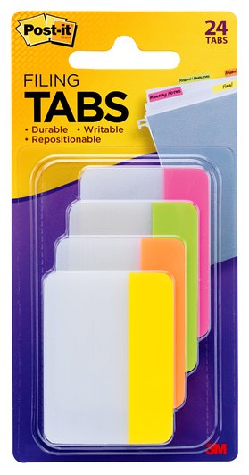3M Tabs Durable 686-PLOY Pink/Lime/Orange/Yellow (Each)