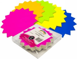 Starburst Rainbow Fluro Board 150mm 300GSM Single Sided PK60 (Each)
