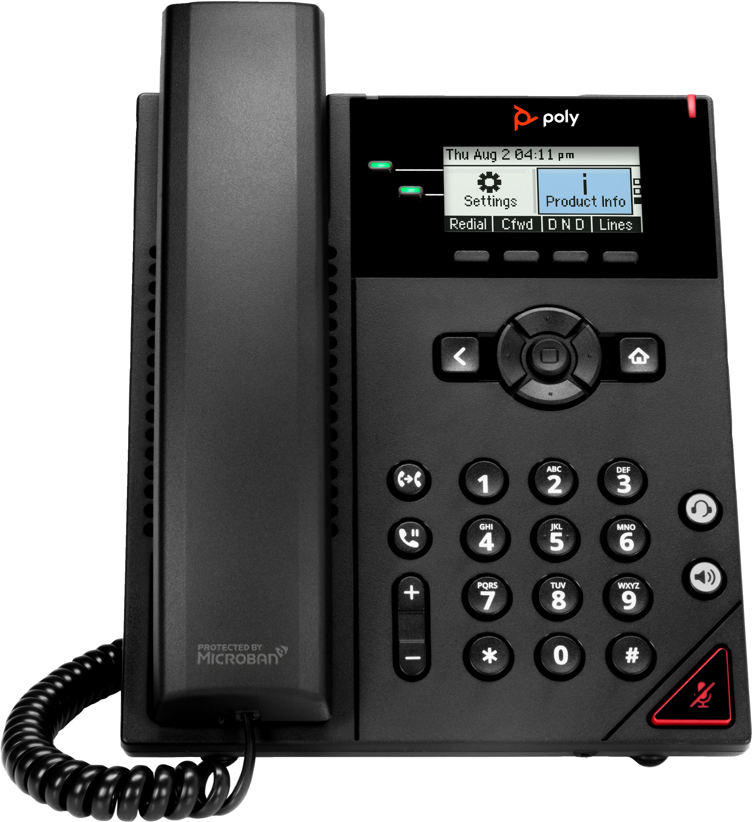 POLY OBi VVX 150 2-Line IP Phone and PoE-enabled with Power Supply