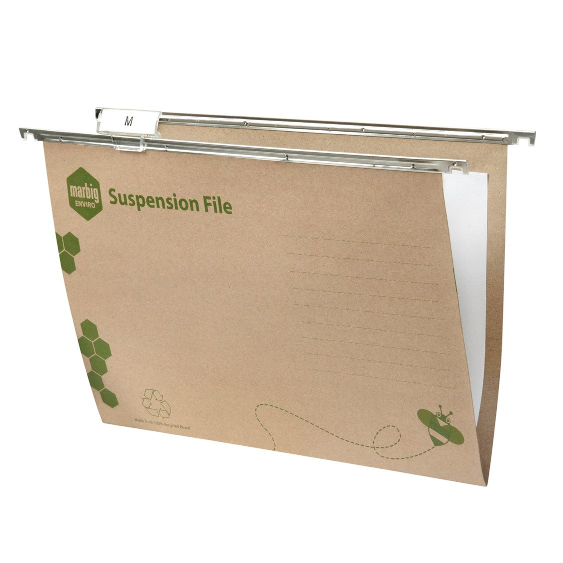 Marbig Suspension File Enviro Foolscap Complete Kraft Bx50 (Box )