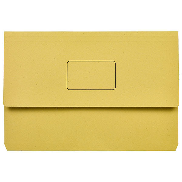 Marbig Document Wallet Slimpick Yellow (Each)