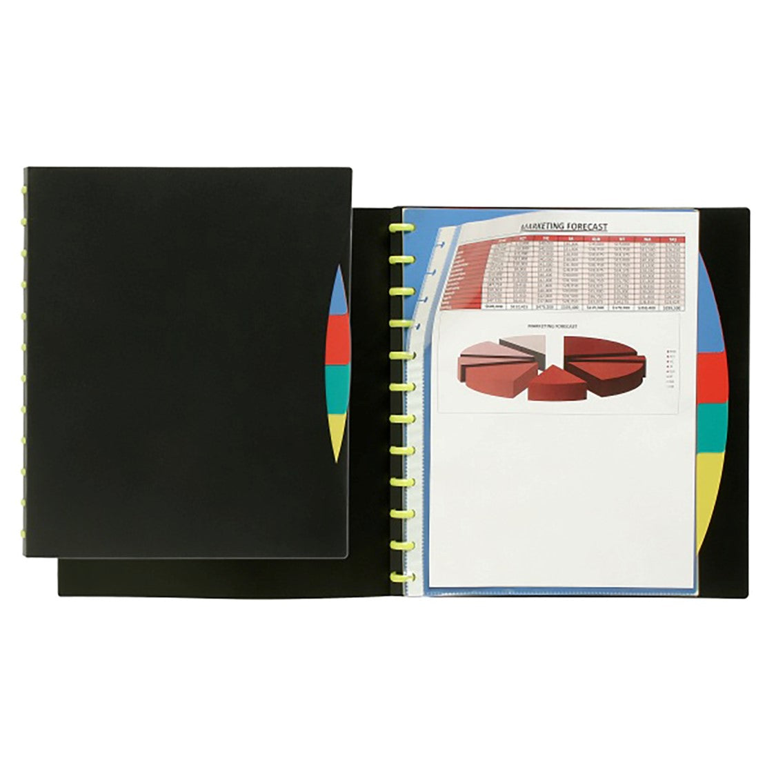 Marbig Display Book A4 Kwikzip With PP Dividers Black 20-page (Each)
