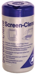 Staedtler Computer SCREEN-CLENE Moist ANTI-STATIC Wipes TUB100 (Each)