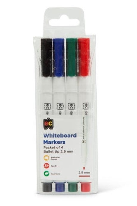 Marker Whiteboard Thin Set 4 (Each)