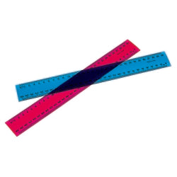 Marbig Ruler 30CM Fluorescent Plastic (Each)