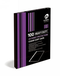 Olympic Sheet Protectors A4 Copysafe Heavy Duty Bx100 (Each)