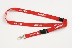 Rexel Lanyard Printed Visitor Red PK5 (Each)