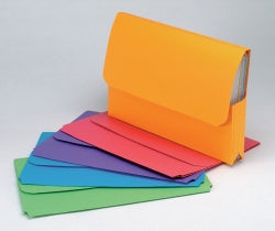 Marbig Document Wallet Slimpick Foolscap Assorted Colours PK10