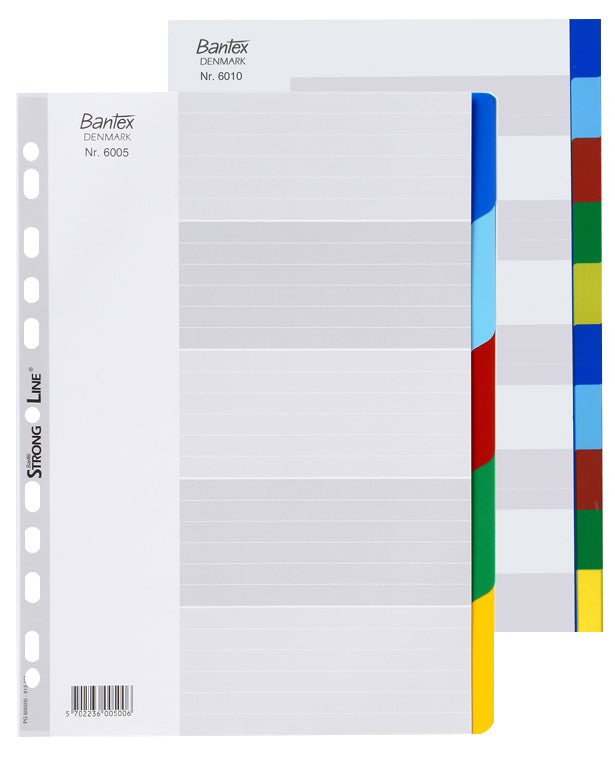 Bantex Dividers A4 PP Col 10 Tab (Each)