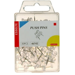 Esselte Push Pins Clear PK50 (Each)
