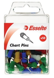 Esselte Chart Pins Assorted PK50 (Each)