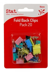 Staedtler Foldback Clips 15mm Assorted Colours PK20 (Each)