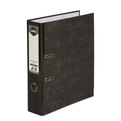 Marbig Lever Arch File A4 Paper Spine Mottle Black (Each)