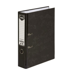 Marbig Lever Arch File Foolscap Paper Spine Black (Each)