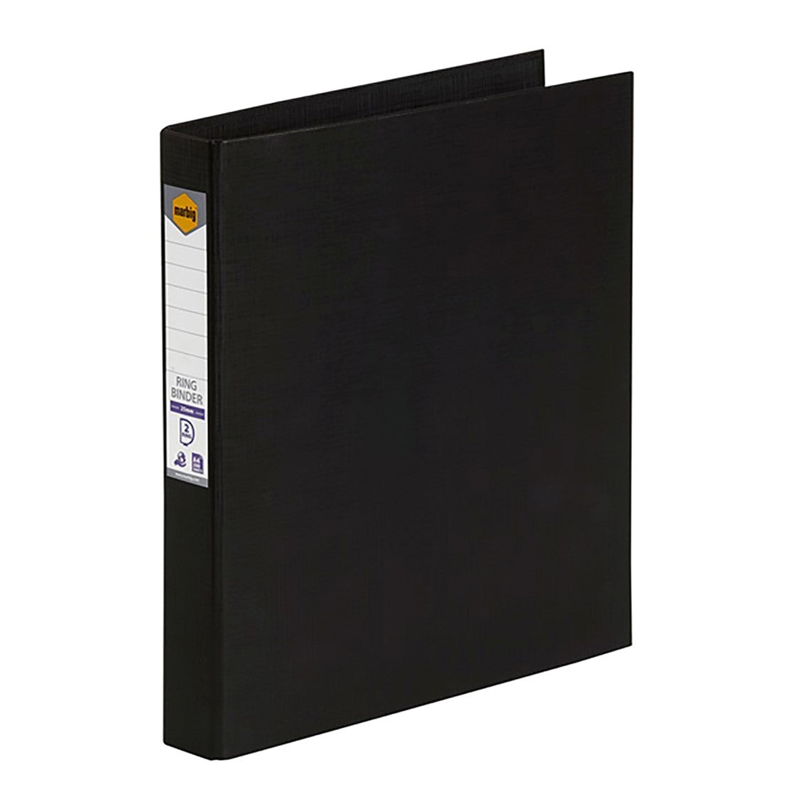 Marbig Binder A4 Pe 2 D-RING 25mm Black (Each)