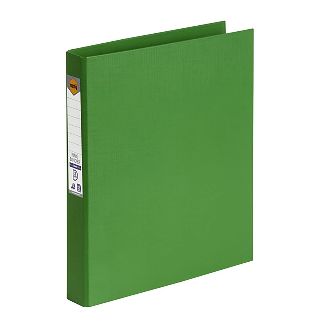 Marbig Binder A4 Pe 2 D-RING 25mm Green (Each)