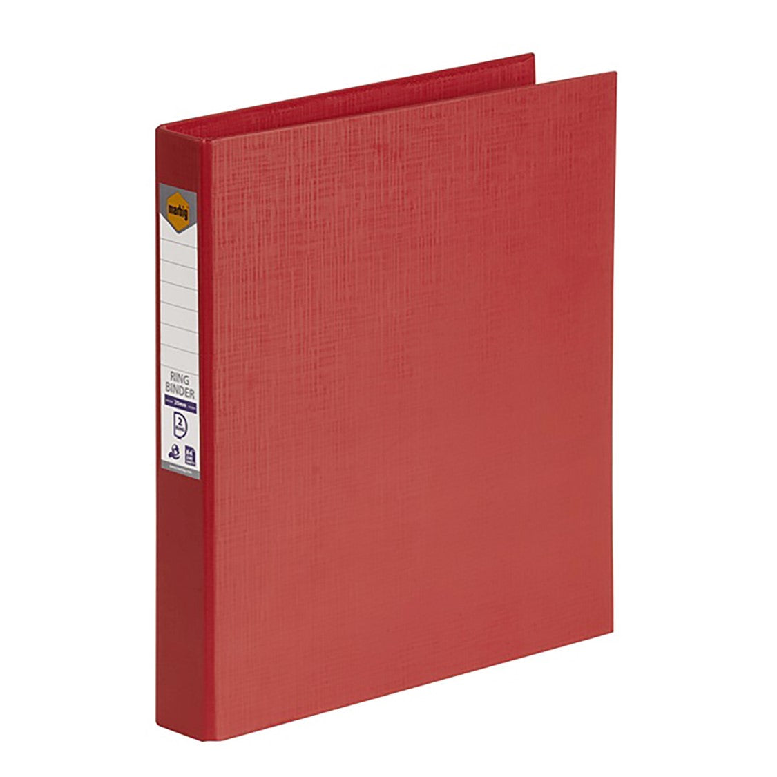 Marbig Binder A4 Pe 2 D-RING 25mm Red (Each)