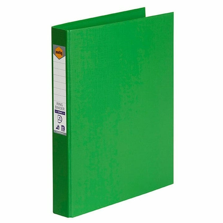 Marbig Binder A4 Pe 4 D-RING 25mm Green (Each)