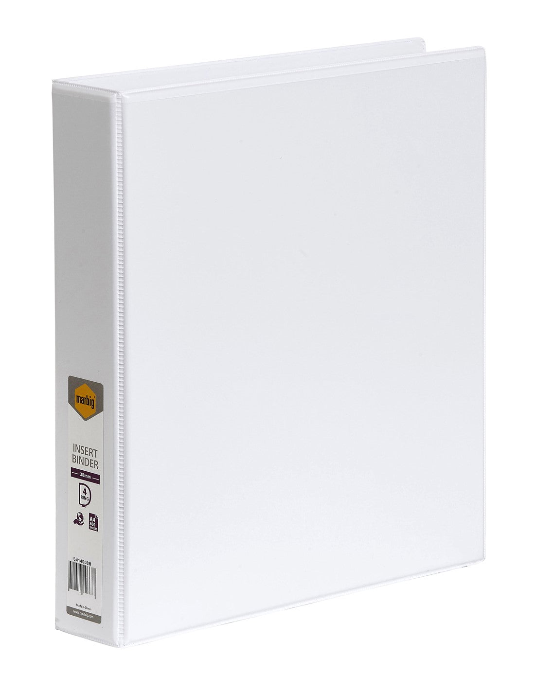 Marbig Binder Insert A4 Clearview 4 D-RING 38mm White (Each)
