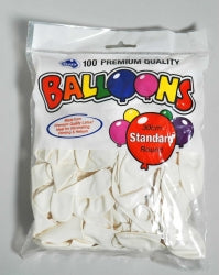 Balloons Alpen 100'S (30CM) White (Each)