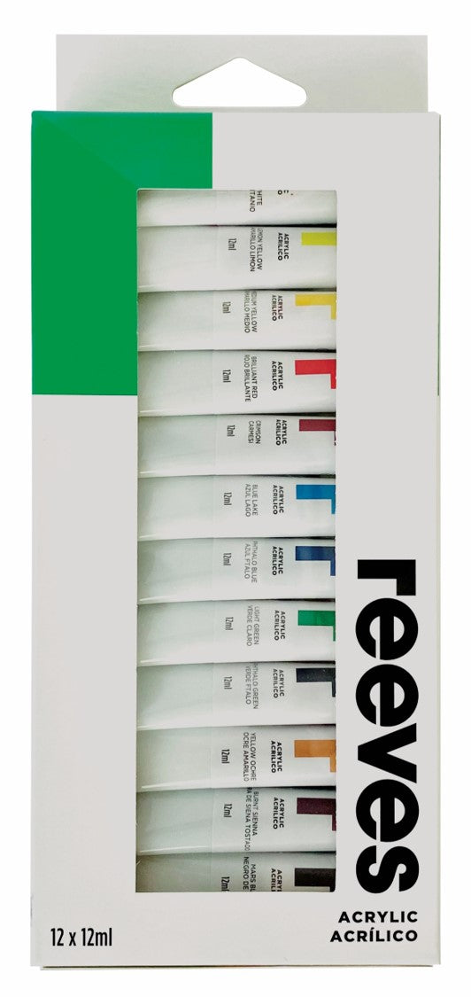 Paint Reeves Acrylic Colours 12ML Tube Bx12 (Each)