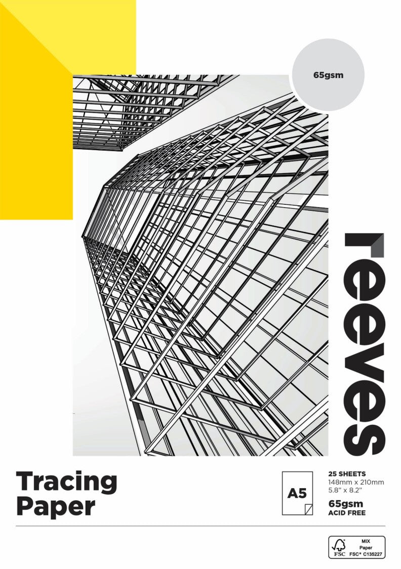 Tracing Paper Pad Reeves A5 65GSM 25 Sht (Each)