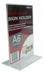 Deflecto Double Sided Document Holder A6 Portrait 69001 (Each)