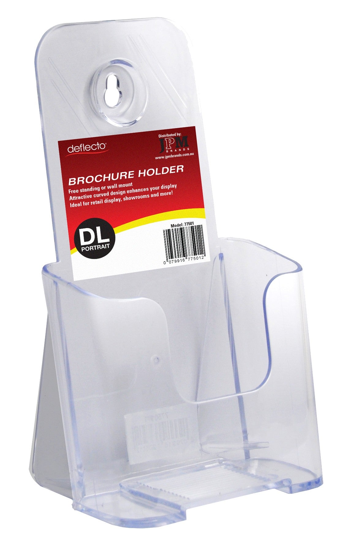Brochure Holder Deflecto Dl F/S Wall Mount 77501 (Each)