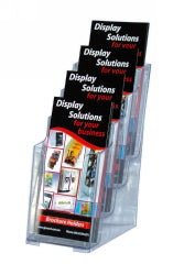 Deflecto Brochure Holder Dl F/S W/M 4 Pocket 77701 (Each)