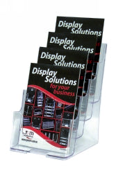 Deflecto Brochure Holder A5 F/S W/M 4 Pocket 77901 (Each)