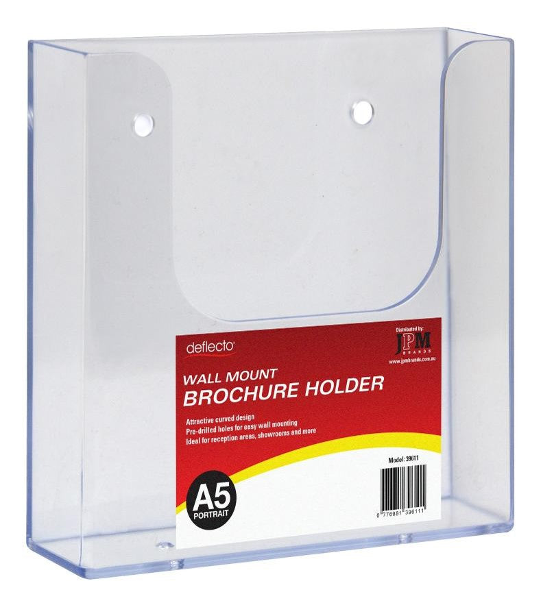 Brochure Holder Deflecto A5 Wall Mount 39611 (Each)