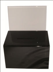 Ballot Box Deflecto A4 L/SCAPE Lockable W/HEADER Smoke (Each)