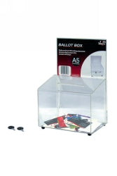BALLOT/COmmENT Box Deflecto A5 Landscape Clear 66601 (Each)