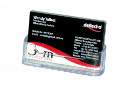 Business Card Holder Deflecto L/S Single Pocket 70101 (Each)