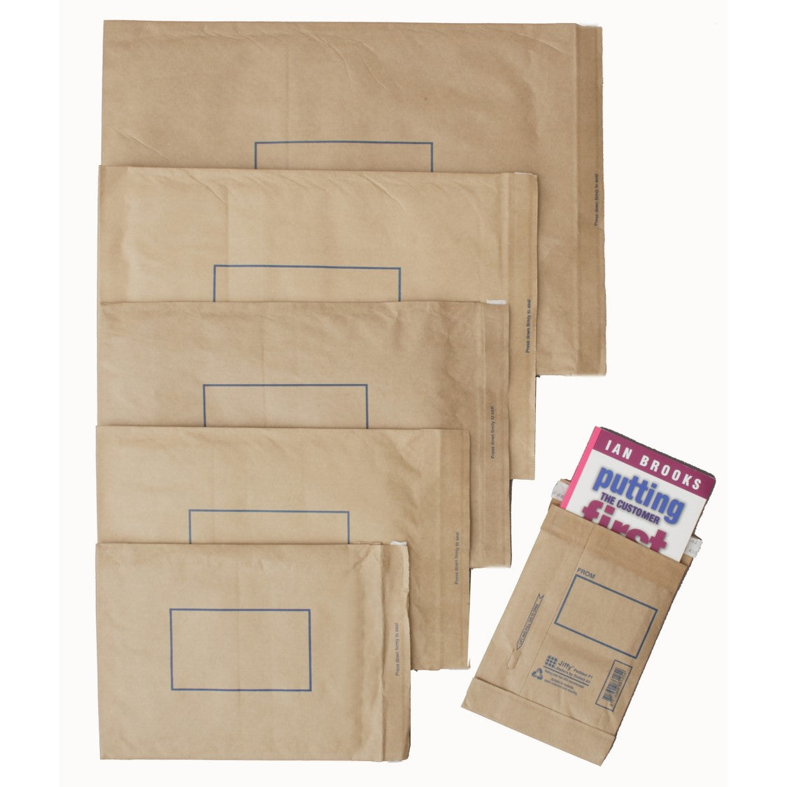 Bag Jiffy 240x340mm Padded Mailers P4 Brown (Box 100)