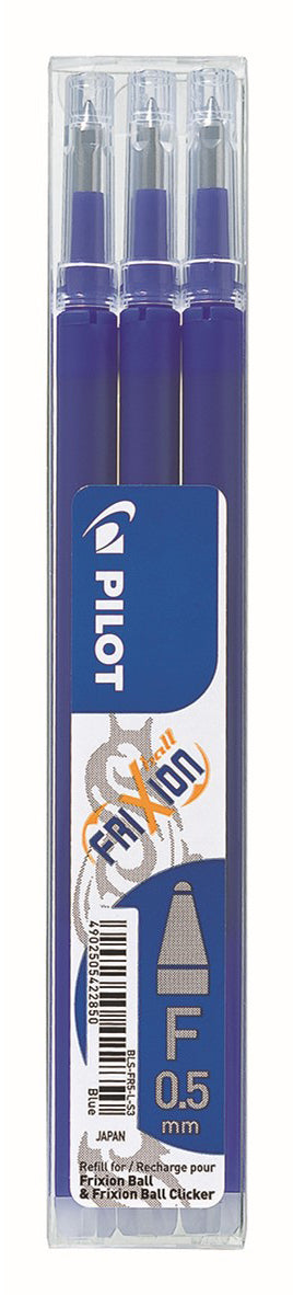 Pilot Pen Refill Frixion 0.5mm Blue PK3 (Each)