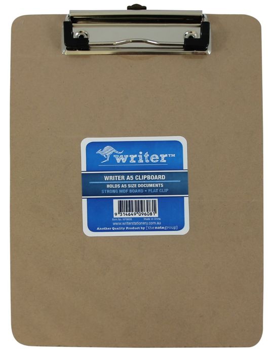 Writer Clipboard Masonite A5 Flat Wire Clip (Each)