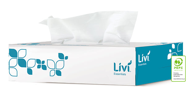 Livi Facial Tissue Essentials Hypoallergenic 2PLY 100S (Each)