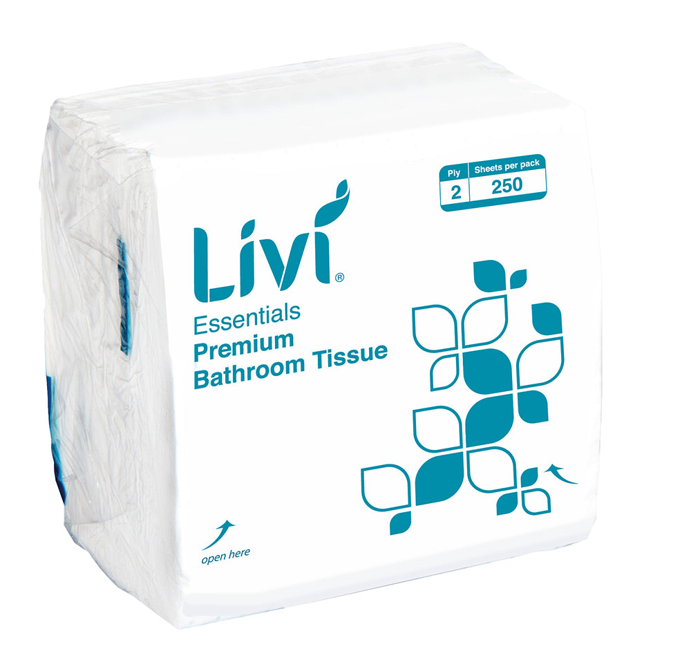Livi Toilet Tissue Essentials Interleaved 2PLY 250S (Box 36)