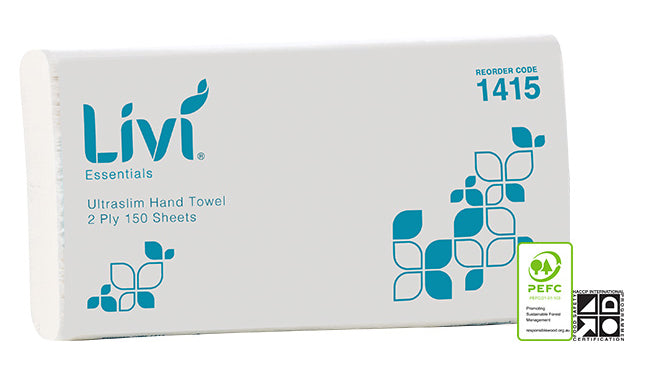 Livi Paper Towel Essentials Ultraslim 2PLY 150S (Box 16)
