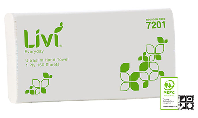 Livi Paper Towel Basics Ultraslim 1PLY 150S (Box 16)