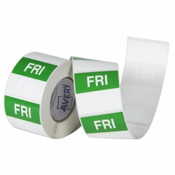 Avery Label 40x40mm Friday Removable Green/White 500/ROLL (Each)