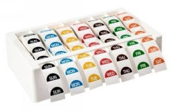 Avery Day Label Dispenser Kit 273x70x159mm Inc MON-SUN 24mm Labels Whit (Each)