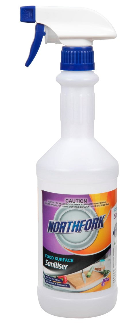 Northfork Food Surface Sanitiser 750ML Decant Bottles (Each)