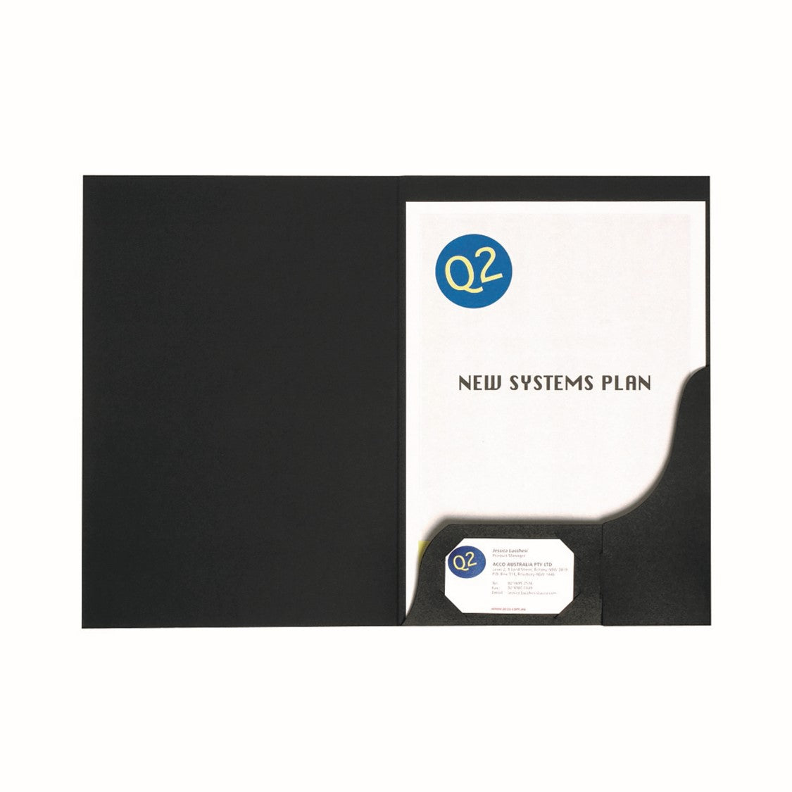 Marbig Presentation Folder A4 Matt Black PK20 (Each)